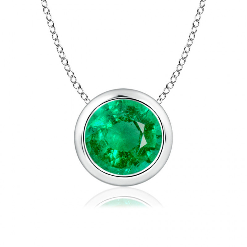 0,20 ct pakabukas „Halo“ su smaragdu