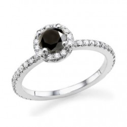 „Galatėja“ žiedas su juodu...