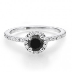 „Galatėja“ žiedas su juodu...