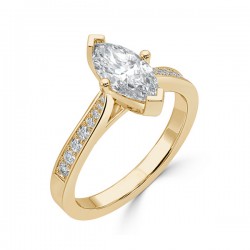 Žiedas „Kena“ su deimantu