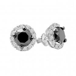 1.33 ct auskarai ,,Black...