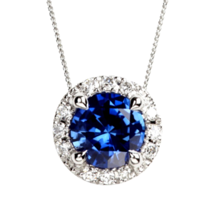 Colgante Bella con zafiro y diamantes